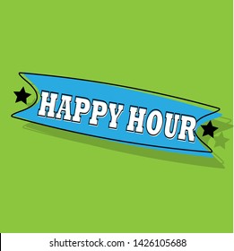 happy hour stamp - original label,sticker,tag
