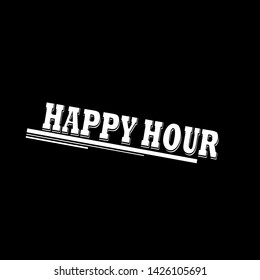 happy hour stamp - original label,sticker,tag