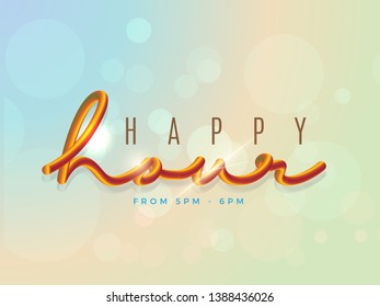 Happy Hour Vector Illustration Background for Poster, Banner, Sign Board, Promotion, Web.