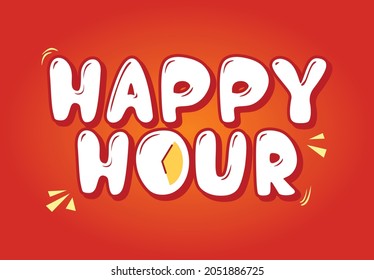 Happy Hour Vector Logo Title