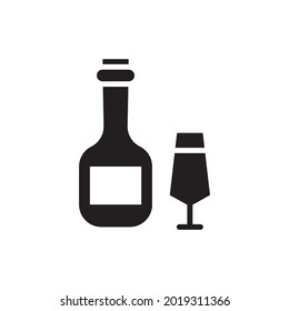 Happy hour vector solid icon style illustration. EPS 10 File 