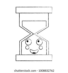happy hourglass kawaii icon image 