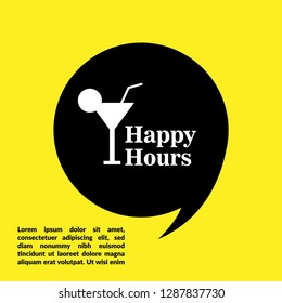 happy hours sign,label. happy hours speech bubble. happy hours tag sign,banner