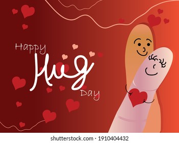 Happy Hug Day Creative Design