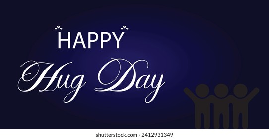 Happy Hug Day Stylish Text illustration Design