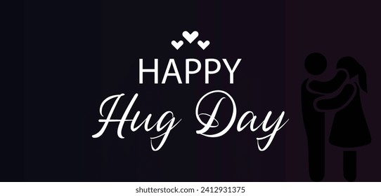 Happy Hug Day Stylish Text illustration Design