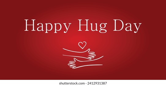 Happy Hug Day Stylish Text illustration Design
