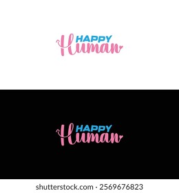 Happy Human Fun Freindly word mark logo design