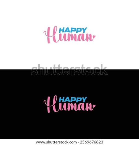 Happy Human Fun Freindly word mark logo design