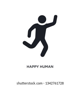 happy human isolated icon. simple element illustration from feelings concept icons.
