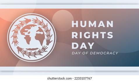 Happy Human Rights Day December Celebration Vector Design Illustration. Template for Background, Poster, Banner, Advertising, Greeting Card or Print Design Element