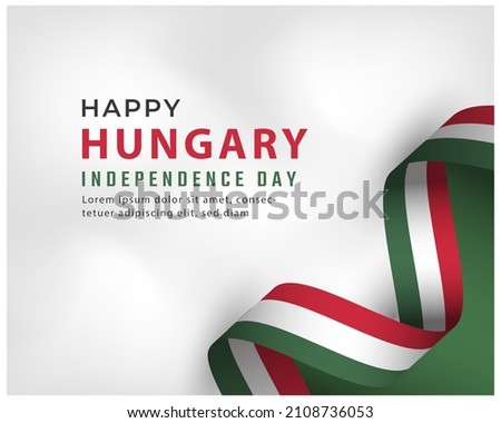Happy Hungary Independence Day 15 March Celebration Vector Design Illustration. Template for Poster, Banner, Advertising, Greeting Card or Print Design Element Stock photo © 