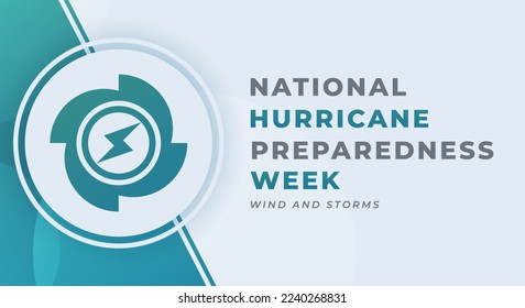 Happy Hurricane Preparedness Week Celebration Vector Design Illustration for Background, Poster, Banner, Advertising, Greeting Card