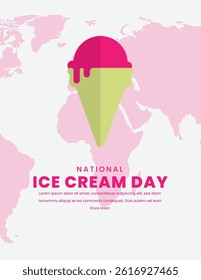 Happy ice cream day, Holiday concept. Template design vector