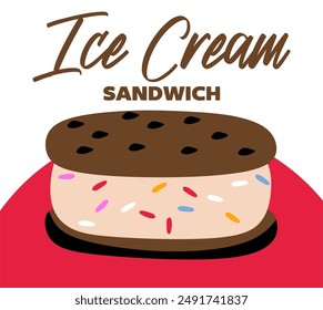 feliz día del sándwich de helado con deliciosos sándwiches de helado