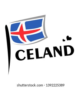 Happy Iceland Independence Day Celebration Flag Vector Template Design Illustration