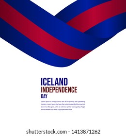 Happy Iceland Independence Day Celebration Vector Template Design Illustration