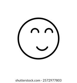 Happy icon flat editable icon mark