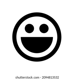 Happy icon isolated on white
