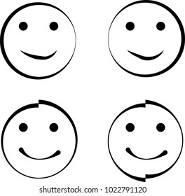 Happy Icon, Smiley Face Icon Vector Art Illustration