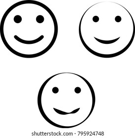 Happy Icon, Smiley Face Icon Vector Art Illustration