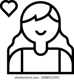 happy icon. Thin linear style design isolated on white background