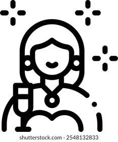 happy icon. Thin Linear Style Design Isolated On White Background