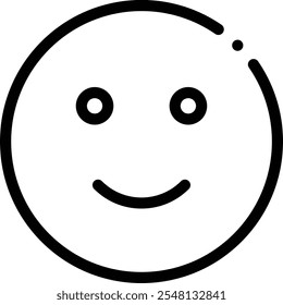 happy icon. Thin Linear Style Design Isolated On White Background