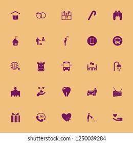 happy icon. happy vector icons set wedding rings, tooth, hand sprout and check in hotel