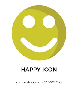 Happy icon vector isolated on white background for your web and mobile app design, Happy logo concept