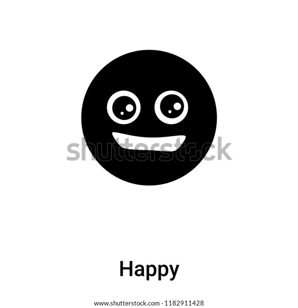 happy icon vector isolated on white stock vector royalty free 1182911428 shutterstock