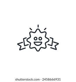 happy icon. vector.Editable stroke.linear style sign for use web design,logo.Symbol illustration.