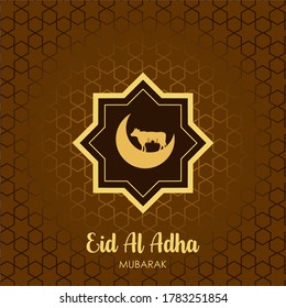 happy ied al adha with pattern background islamic vector