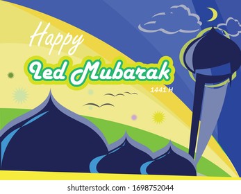 Happy Ied Mubarak 1441H -vector

