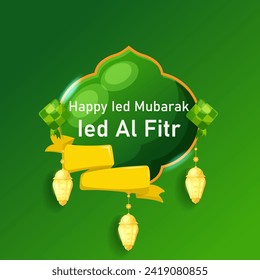 Happy ied mubarak price tag sale template