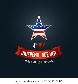 Happy Indepandence day of United States of America, 4th of july vector template design