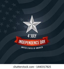 Happy Indepandence day of United States of America, 4th of july vector template design