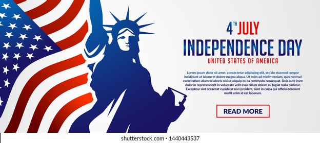 Happy Indepandence day of United States of America, 4th of july vector template desig