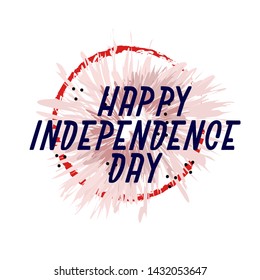 happy independece day, beautiful greeting card background or banner with flower theme. design illustration