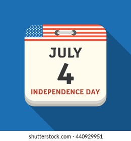 happy independence of america illustration vector poster and card template, flat design