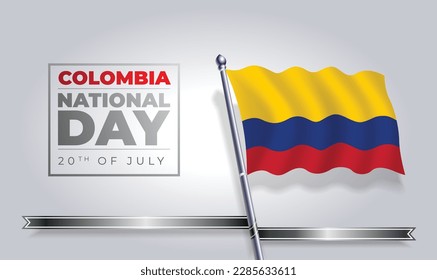 Happy independence Colombia India Vector Template Design