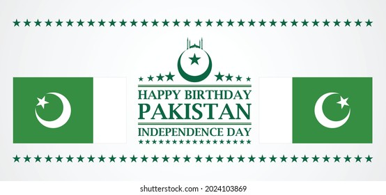Happy Independence Day 14 August Pakistan Greeting Card