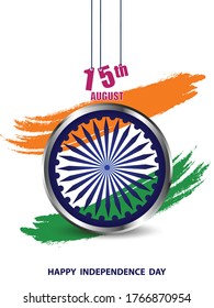 Happy Independence Day 15 August Indian Stock Vector (Royalty Free ...