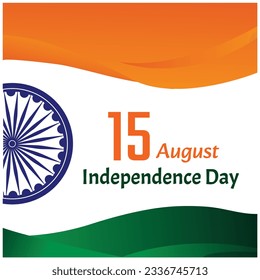 Happy Independence Day 15 august celebration wishes banner design