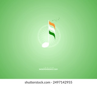 feliz día de la independencia, 15 de agosto India concepto de día de la independencia, bandera, pájaros, diseño de Ilustración vectorial.