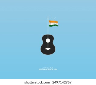 feliz día de la independencia, 15 de agosto India concepto de día de la independencia, bandera, pájaros, diseño de Ilustración vectorial.