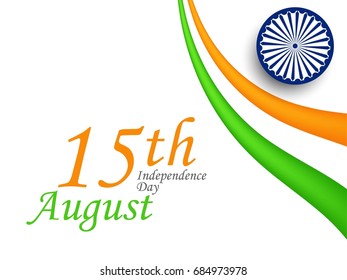 Happy independence day , 15 August vector file . 