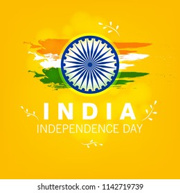 Happy Independence Day, 15th August design background.