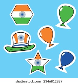 happy independence day 15th august  india sticker freedom balloon