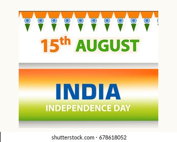 Happy Independence Day, 15th August design background.